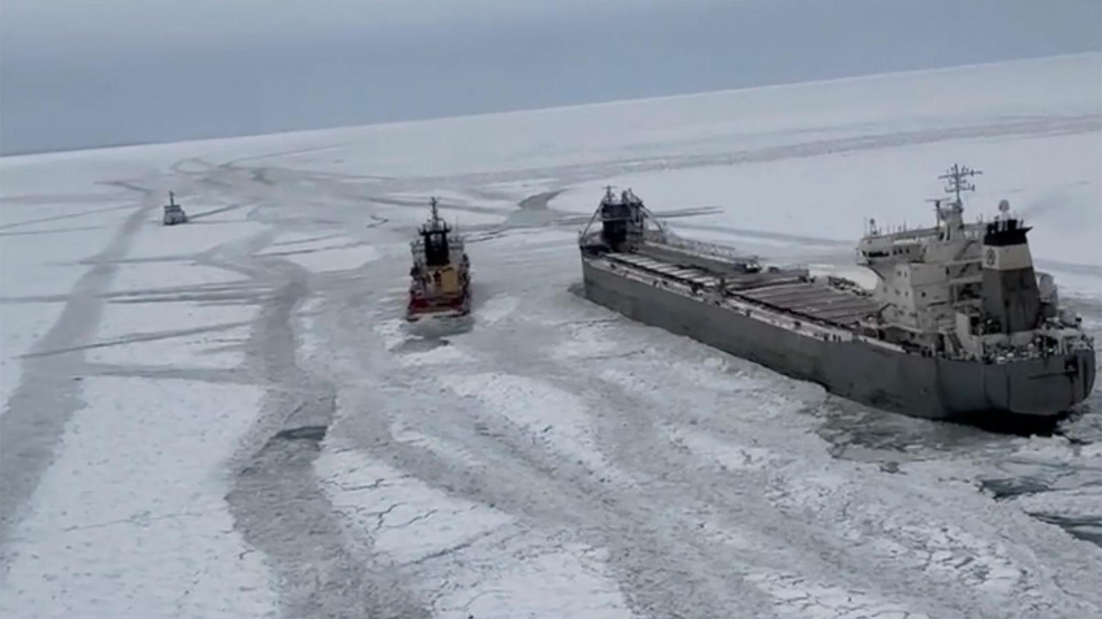 Great Lakes Freighter Trapped in Ice: A Rescue Operation and the Impacts of Climate Change